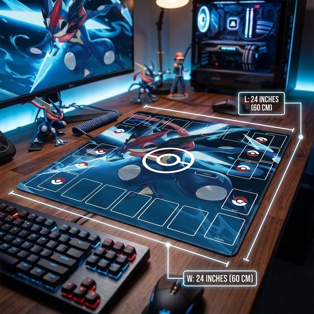 Ash Greninja Duo Pokemon Playmat