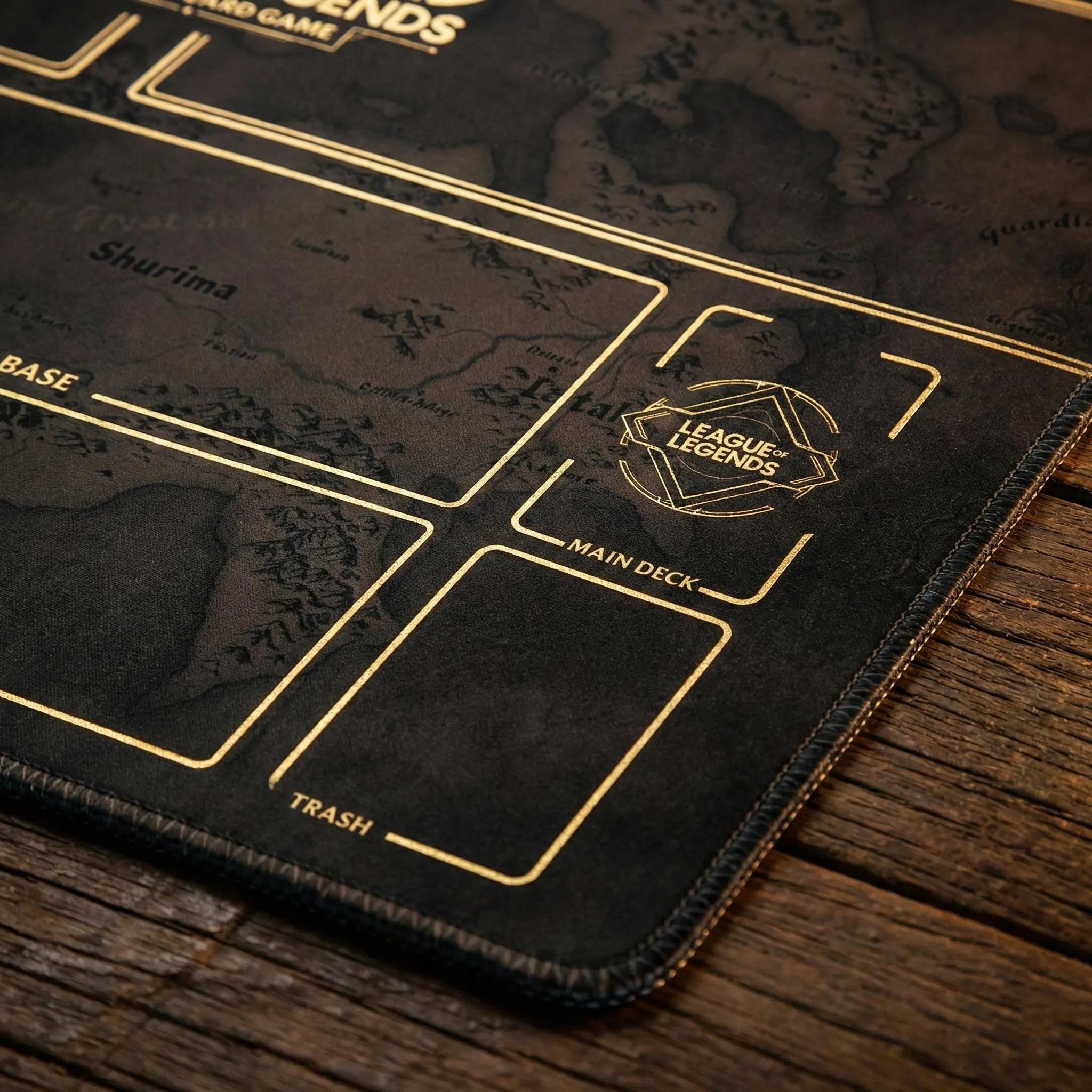 Riftbound Playmat 2 Player League of Legends TCG Mat 24x24 Two Player Card Game Mat Duo Zones Battlefield Tabletop Gaming Desk Mat Gift