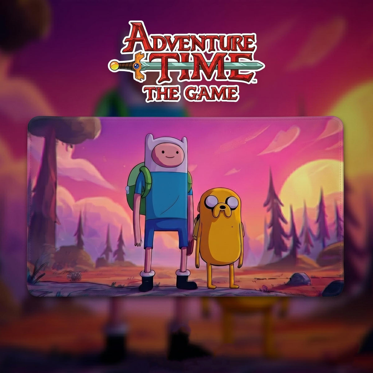 Tappetino da scrivania di Adventure Time con Jake e Finn