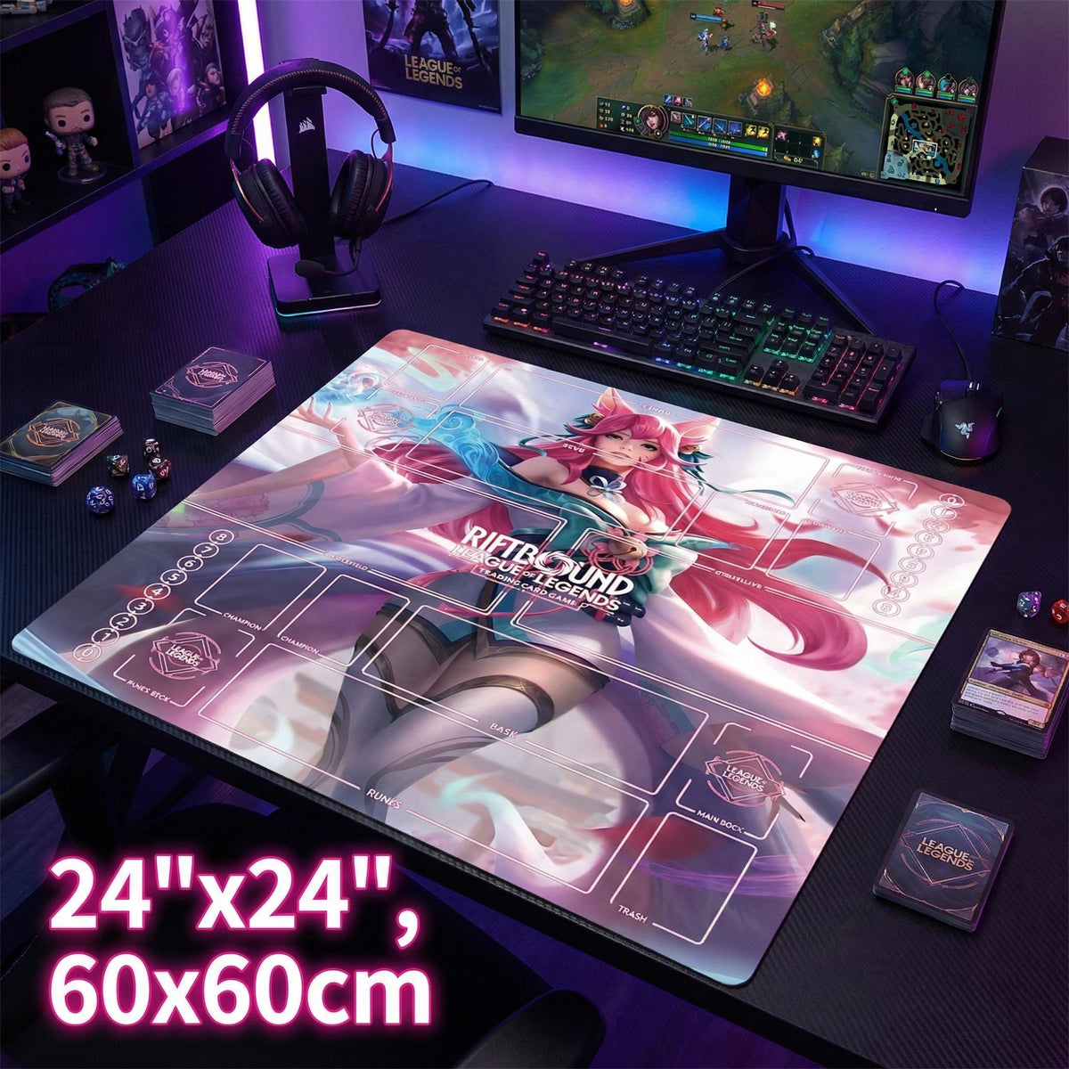 Ahri Riftbound Two-Player Duo Playmat