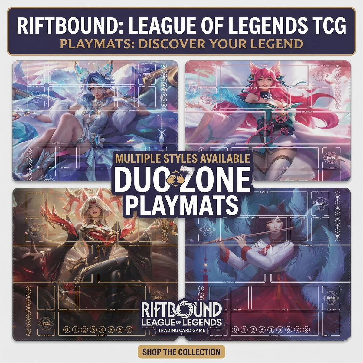 Ahri Riftbound Spielmatte für zwei Spieler IV