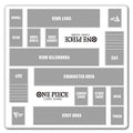One Piece TCG Playmat | Two Player Battle Mat, 24x24" White Gray