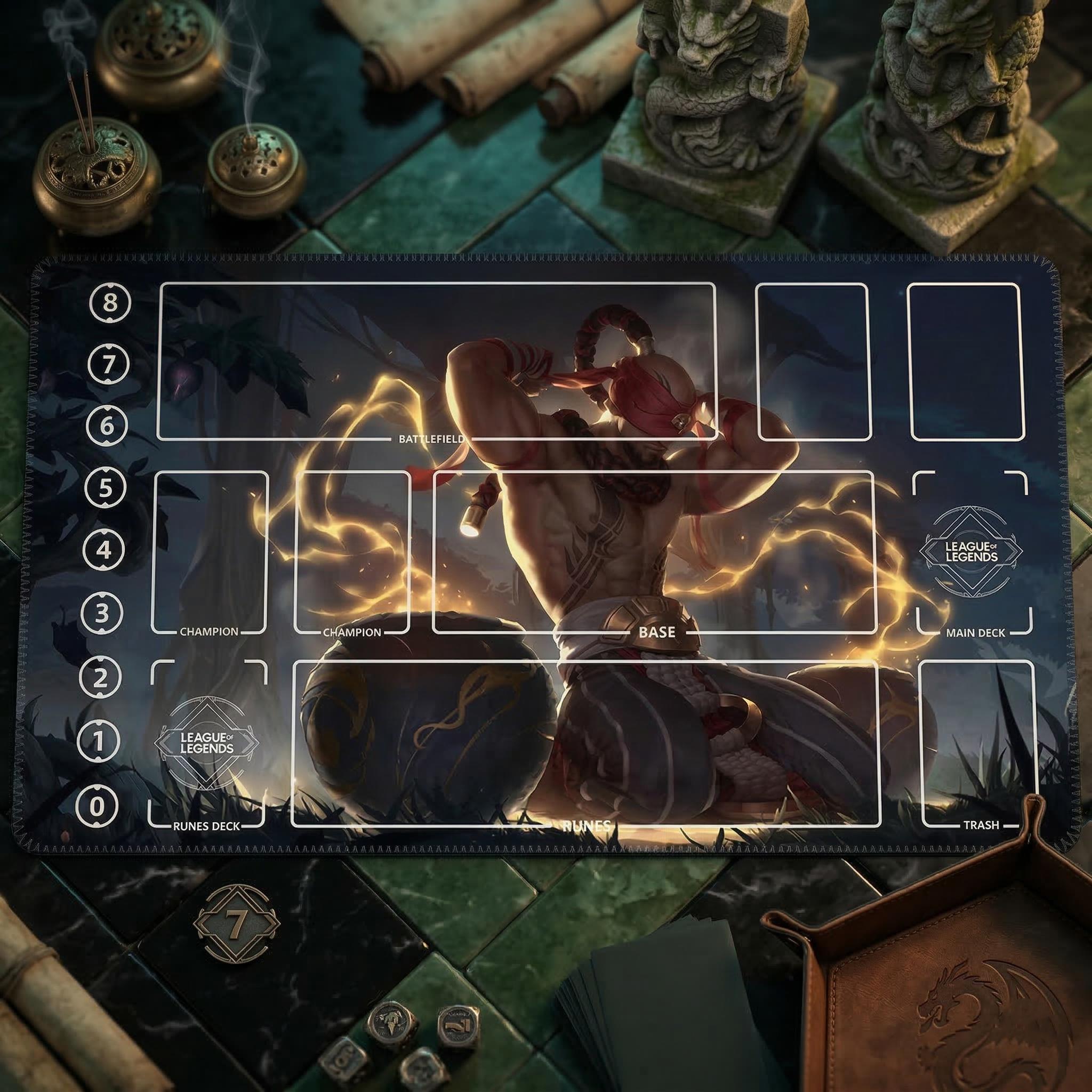 Lee Sin God Fist Riftbound Playmat