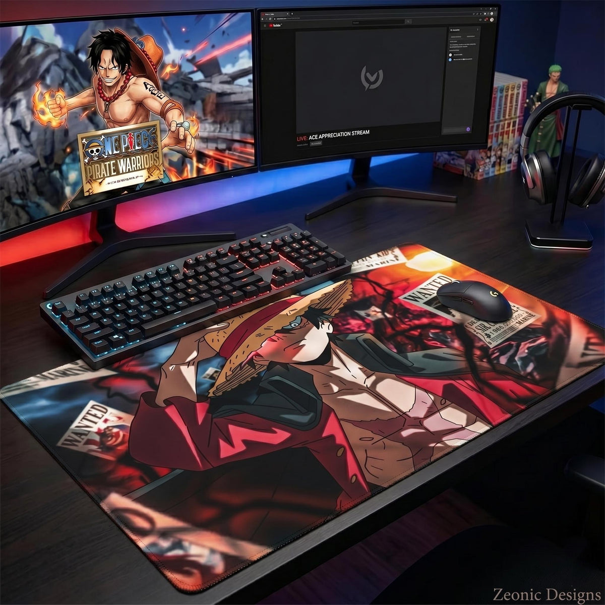 Monkey D. Luffy Manga Panel One Piece Playmat