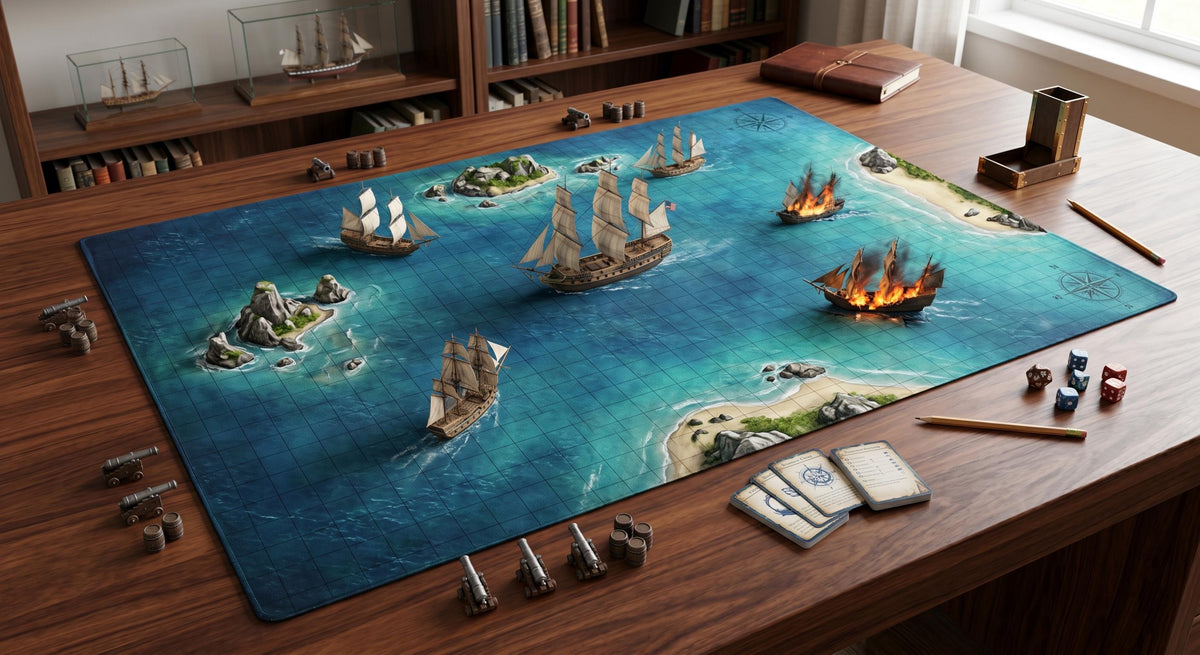 Naval Battle TTRPG Playmat