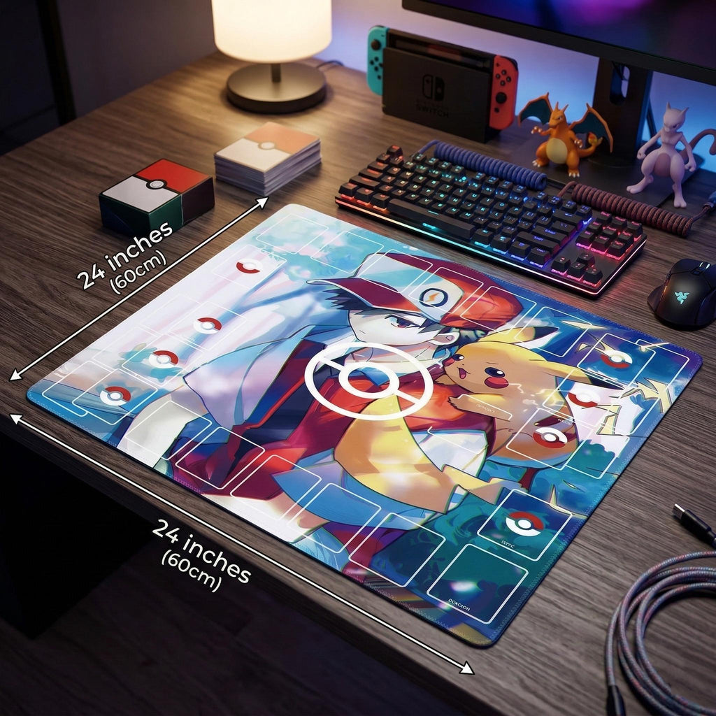Pikachu Red Duo Pokemon Playmat
