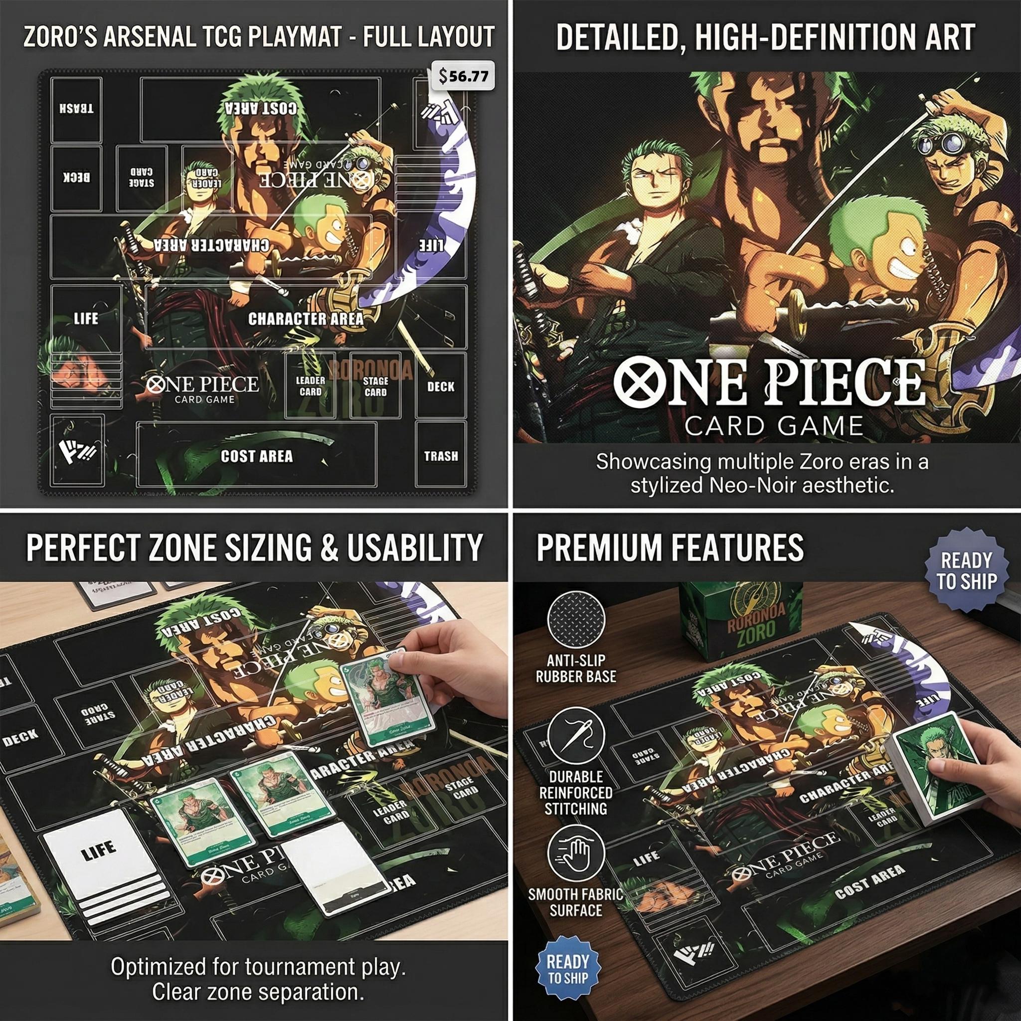 Roronoa Zoro One Piece Duo Playmat