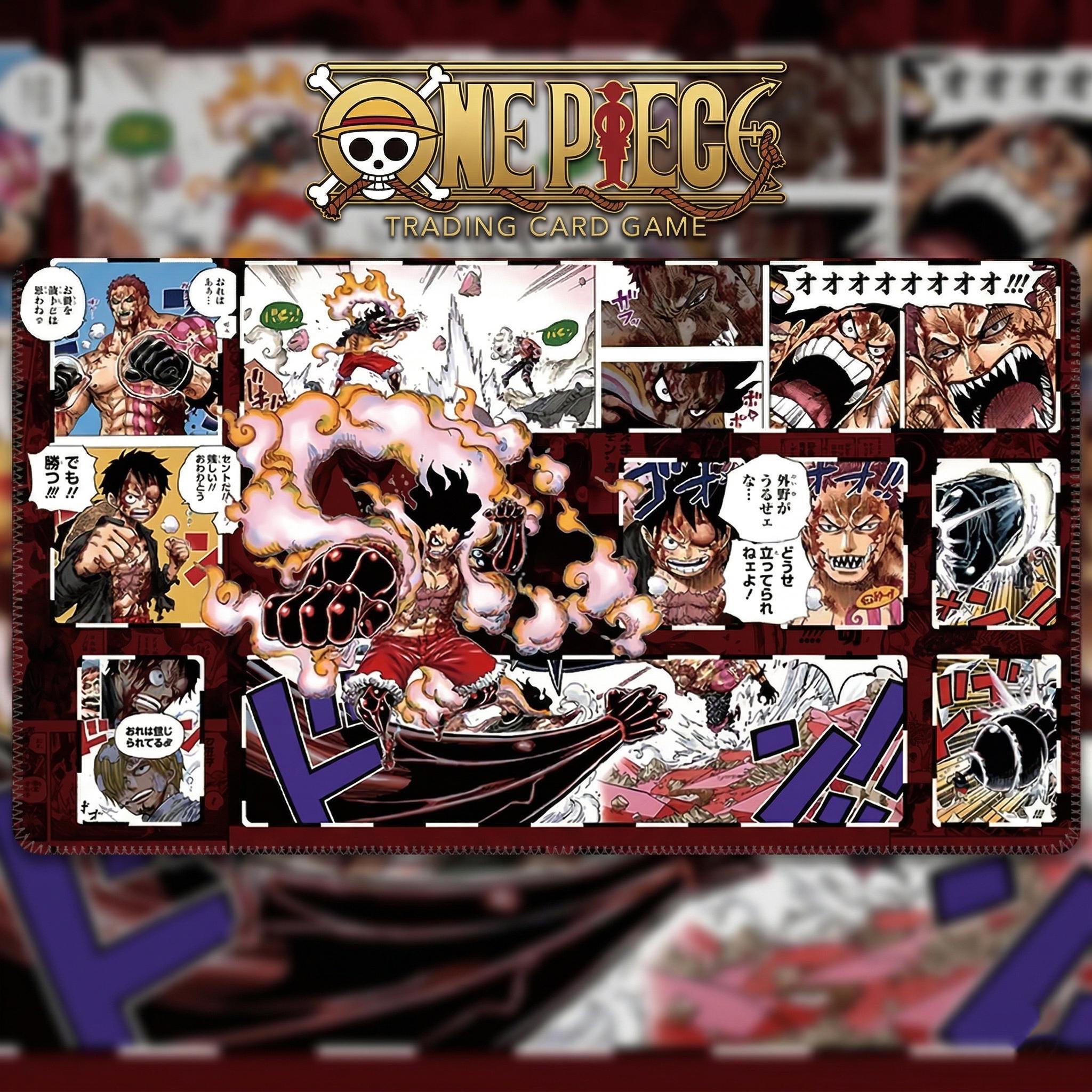 One Piece Luffy Snakeman vs Katakuri Playmat