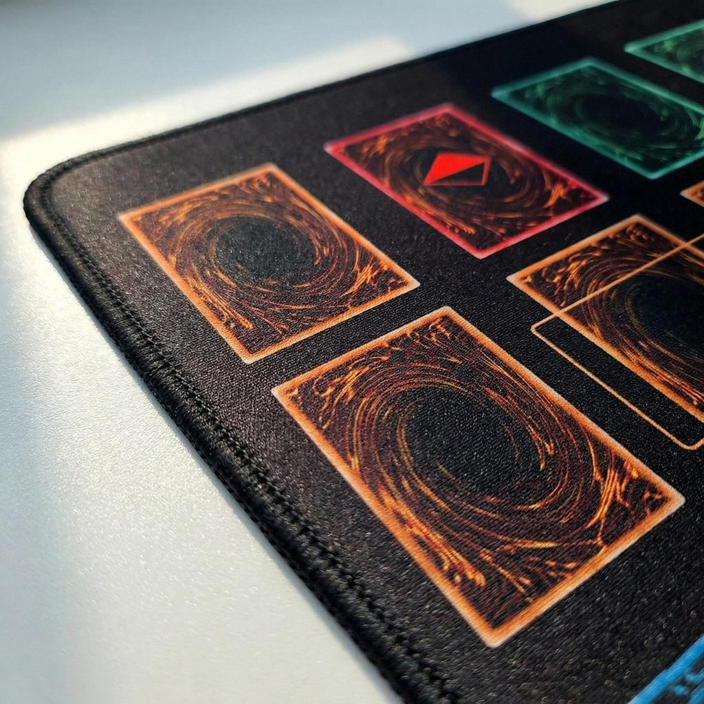 Two Player Yu-Gi-Oh! Playmat | 2 Player YGO Battle Mat | Double Duel Layout | 24 x 24"