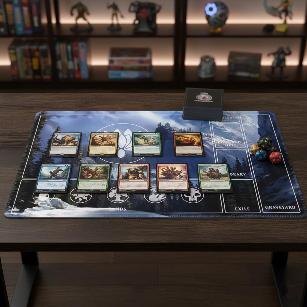 Magic The Gathering Playmat | MTG Commander EDH Playmat | Custom TCG Gaming Mat with Stitched Edges | Card Game Desk Mat | 24x14 Playmat