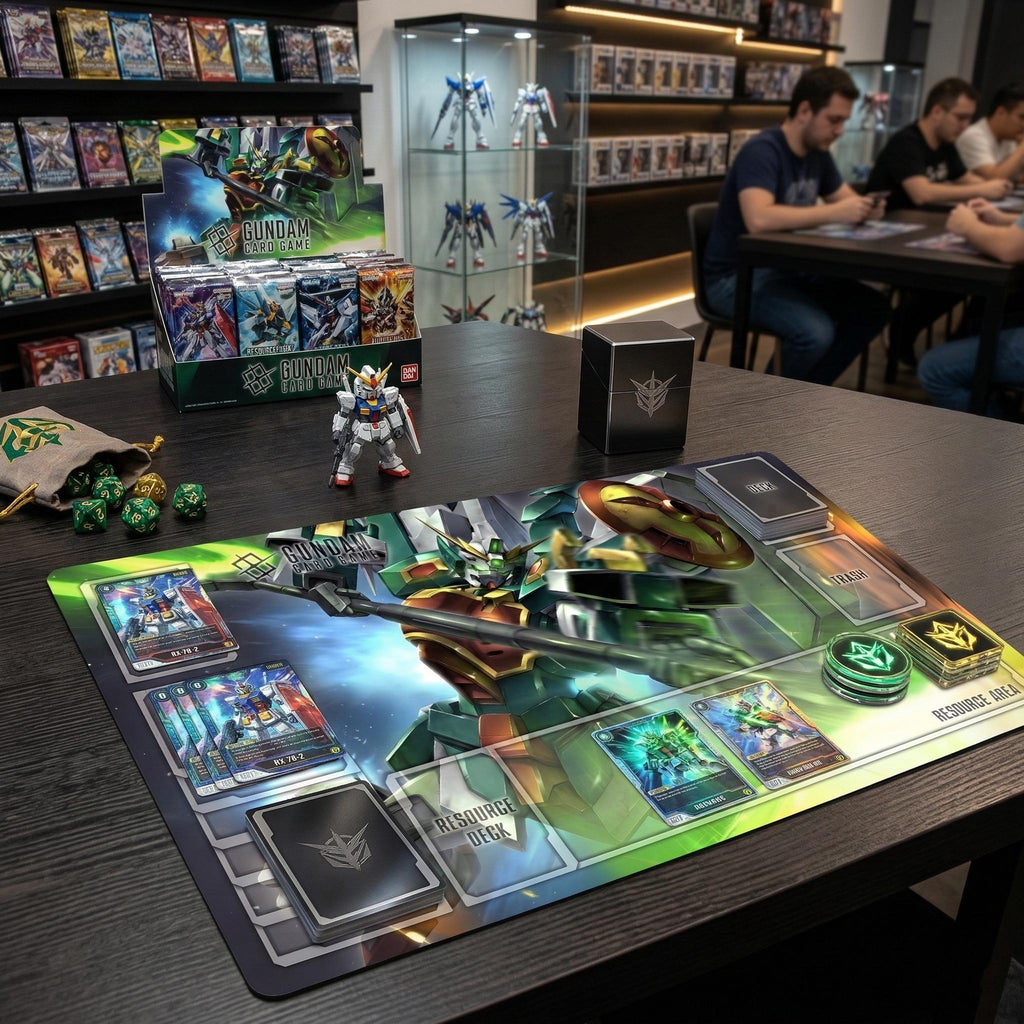 Gundam TCG Playmat | Gundam Card Game Desk Mat | Anime Gaming Accessory | 24x14 TCG Mat with Zones | Gift for Gundam Fans