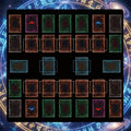 Two Player Yu-Gi-Oh! Playmat | 2 Player YGO Battle Mat | Double Duel Layout | 24 x 24"