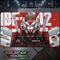 Gundam Astray TCG Playmat with Zones, Custom Anime Desk Mat, Stitched Edge Card Game Mat, Mecha Large Mousepad, 24x14 Gaming Mat