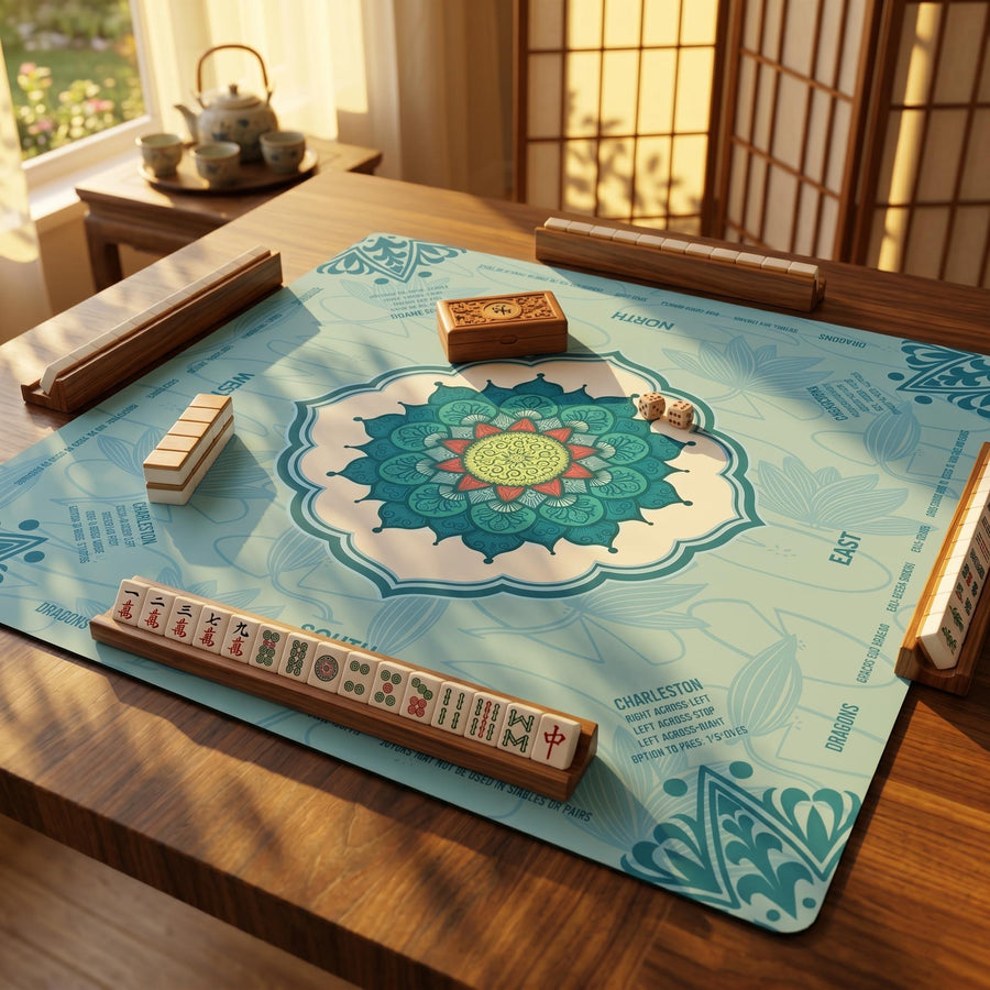 Lotus Flower Mandala Mahjong Mat II