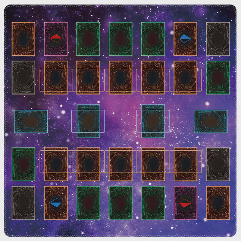 Two Player Yu-Gi-Oh! Playmat | 2 Player YGO Battle Mat | Double Duel Layout | 24 x 24"