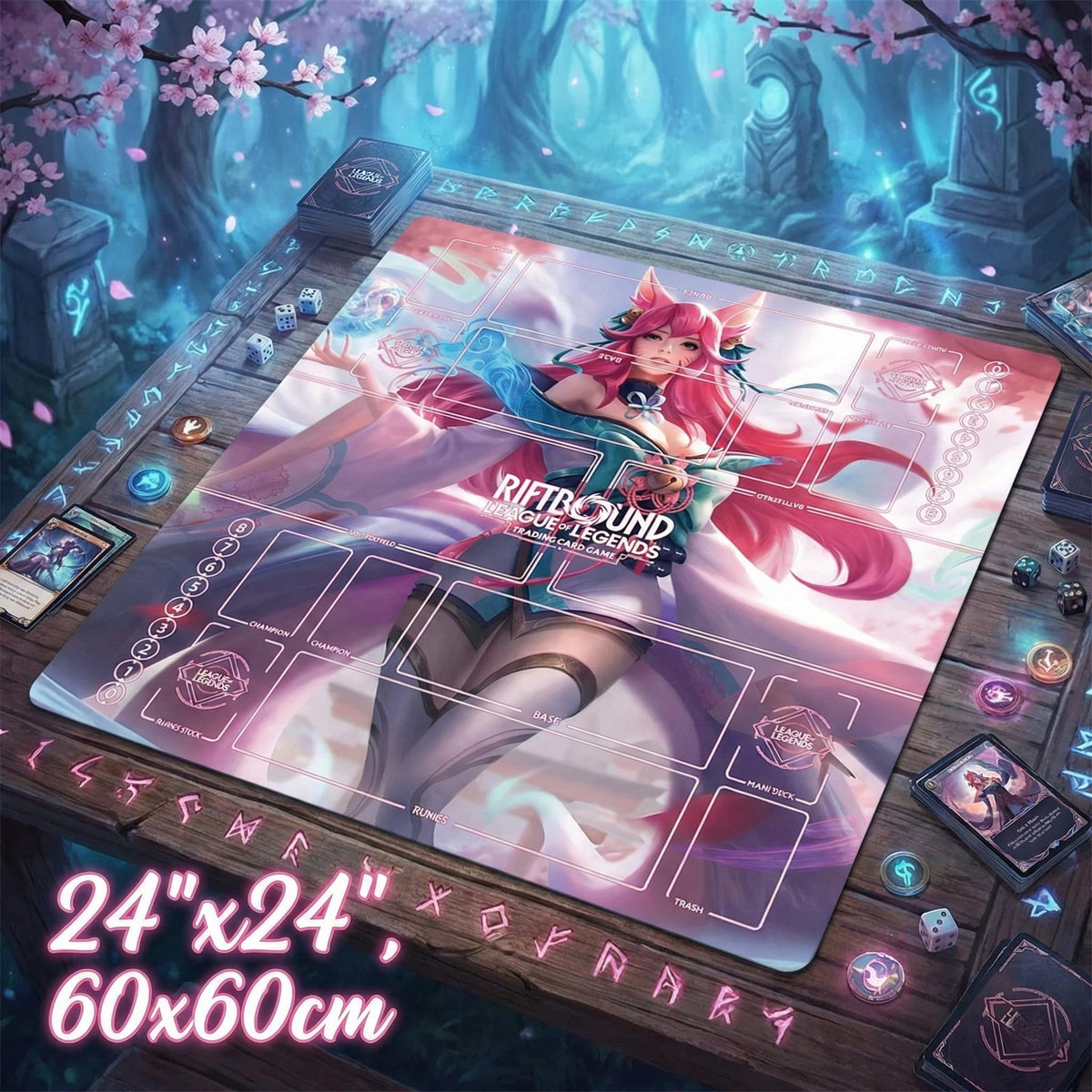 Ahri Riftbound Two-Player Duo Playmat