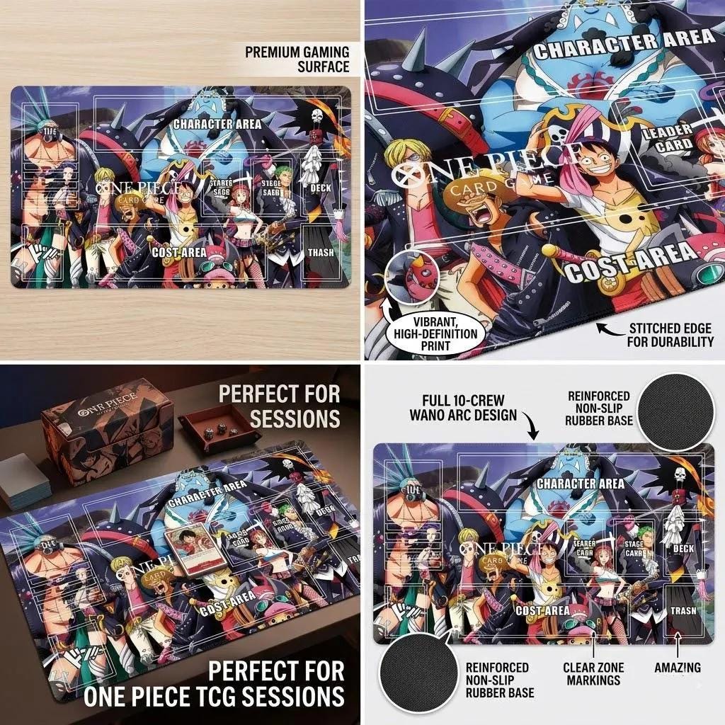 One Piece Playmat | Luffy, Zoro, Sanji, Nami Futuristic Outfits