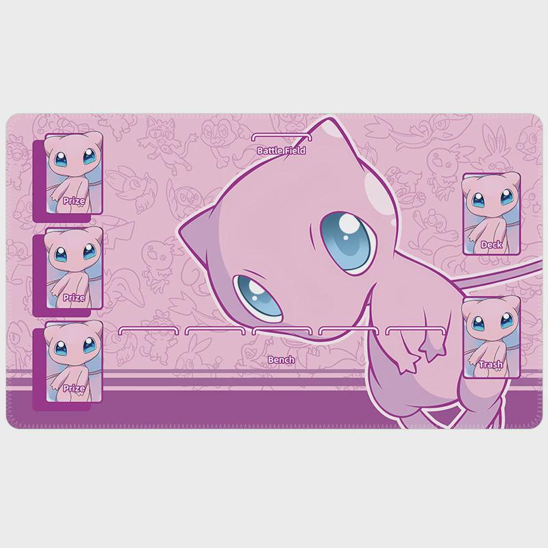 Pokemon Playmat | Pikachu Snorlax Mew Gengar Pokemon TCG Mat | 24" x 14" inch