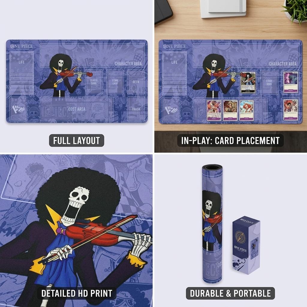 Brook Skeleton Musician One Piece Playmat