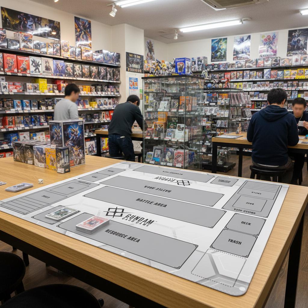 Gundam Card Game Playmat | 2 Player Duo Battle Mat with Zones, 60x60cm