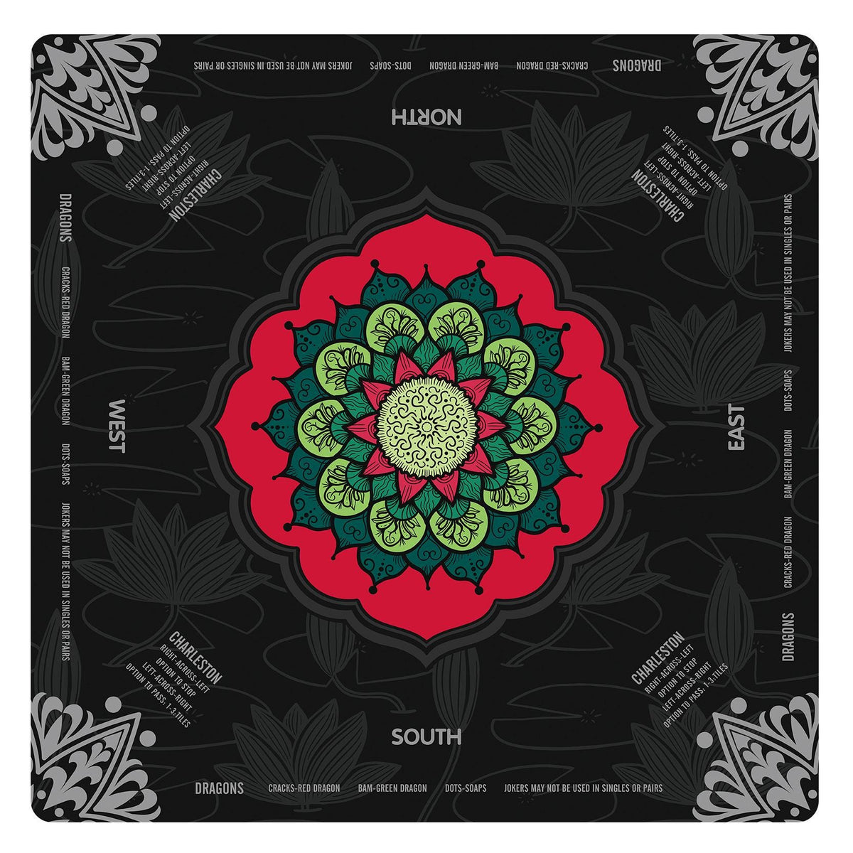 Tappetino da Mahjong con mandala a fiore di loto