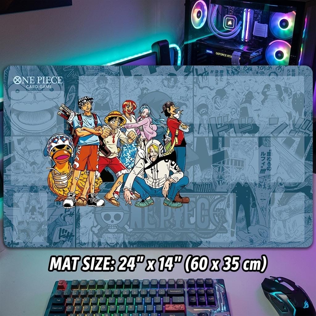Straw Hat Crew Luffy Zoro Sanji Playmat