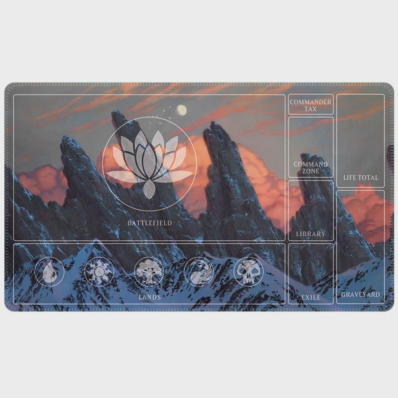 Snowy Mountain Sunset MTG Playmat II