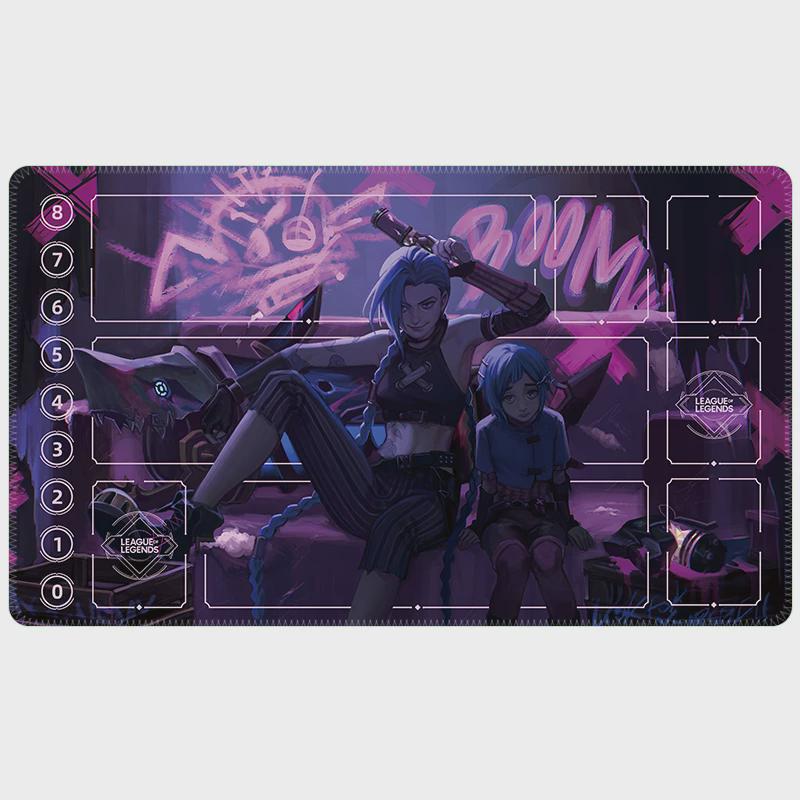 Jinx Arcana Riftbound LOL Playmat - League of Legends Inspired Trading Card Game - 24" x 14" inches (600 x 350 x 2 mm) Stitched Edges
