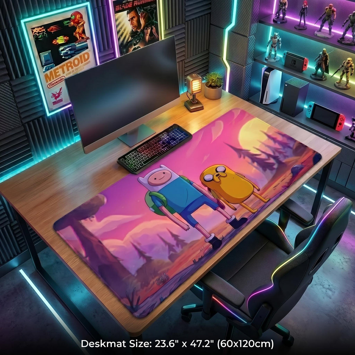 Tappetino da scrivania di Adventure Time con Jake e Finn