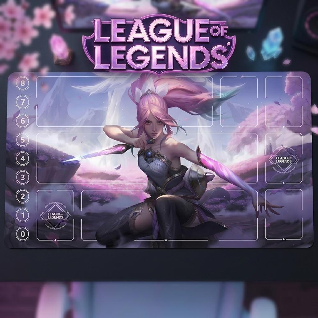Akali Spirit Blossom Riftbound Playmat