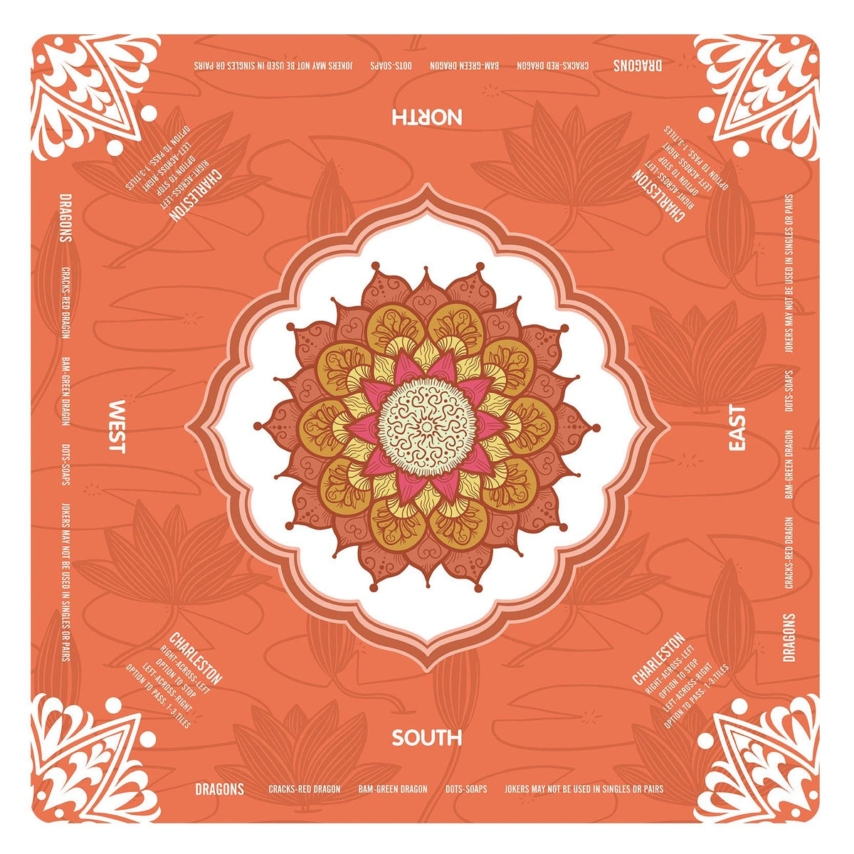 Tappetino da Mahjong con mandala a fiore di loto