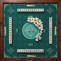 Mahjong Mat with Instructions and Charleston Rules | Elegant Green Board Game Table Protector | Nonslip Mahjong Playmat Gift for Players