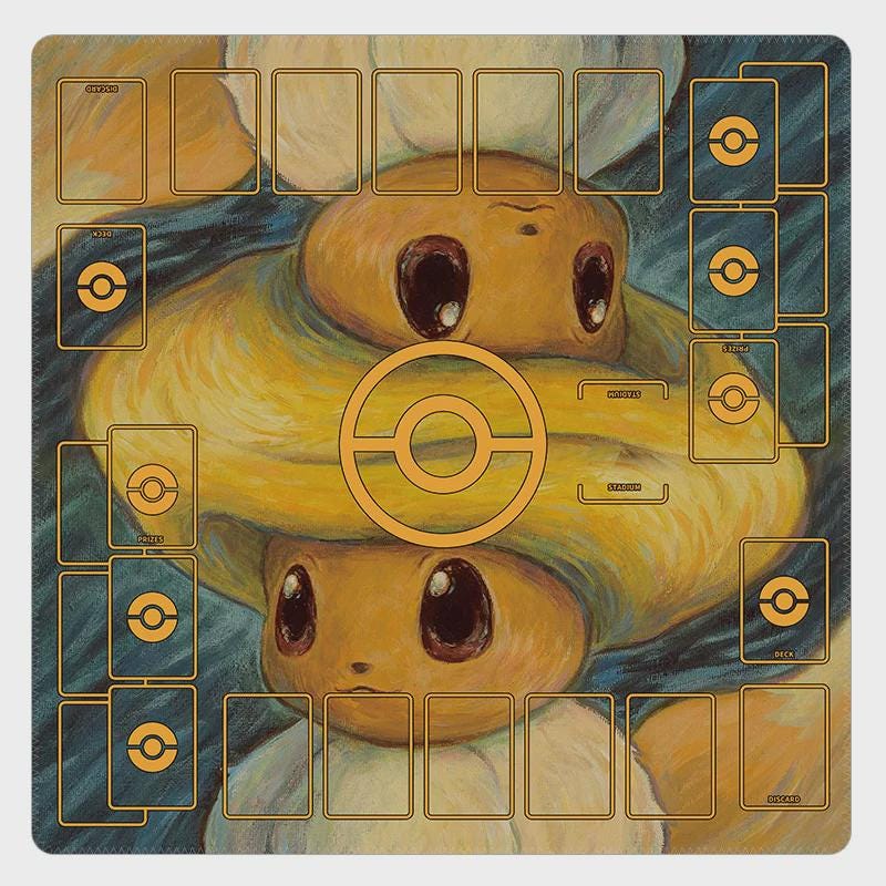 Pikachu Oil Painting Pokemon Playmat