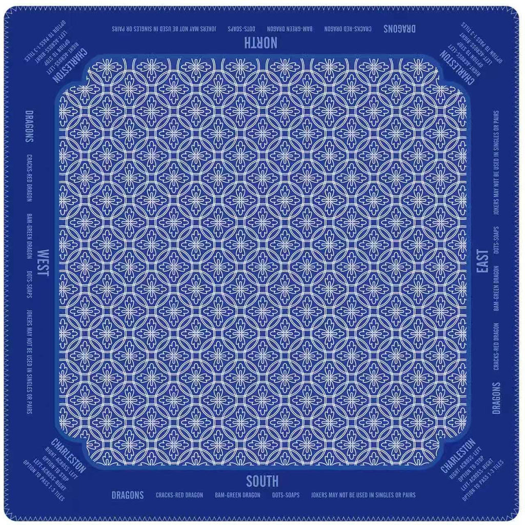Mahjong Mat with Instructions, Classic Board Game Table Mat with Charleston Rules, Non-Slip Noise Reduction Playing Surface