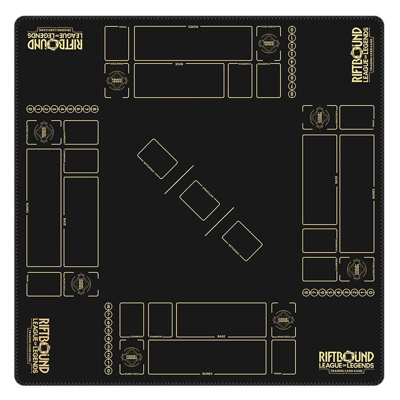 2v2 Four Player Riftbound LOL Playmat - 4-Player League of Legends Trading Card Game Table Mat - TCG Arena Desk Pad 100 x 100 cm