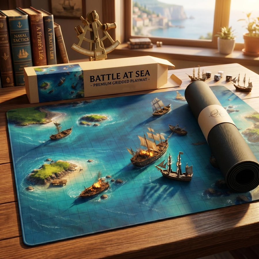 Naval Battle TTRPG Playmat