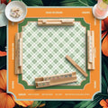 Mahjong Mat Tropical Botanical Plaid Center