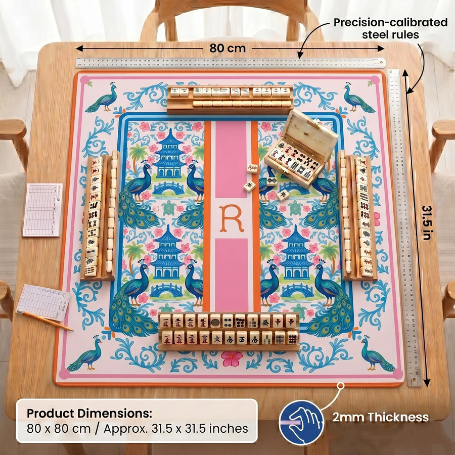 Peacock Personalized Mahjong Mat
