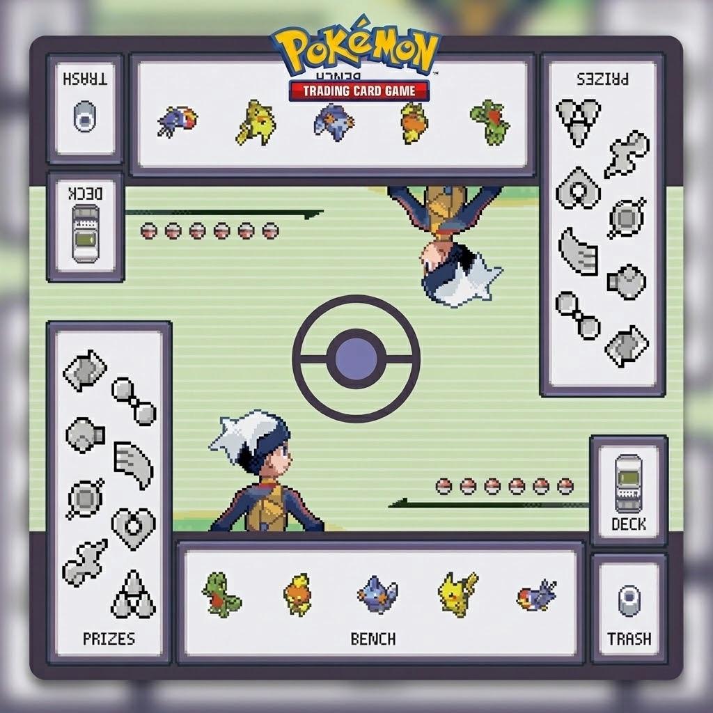 Pixel Pokemon Playmat Two Player