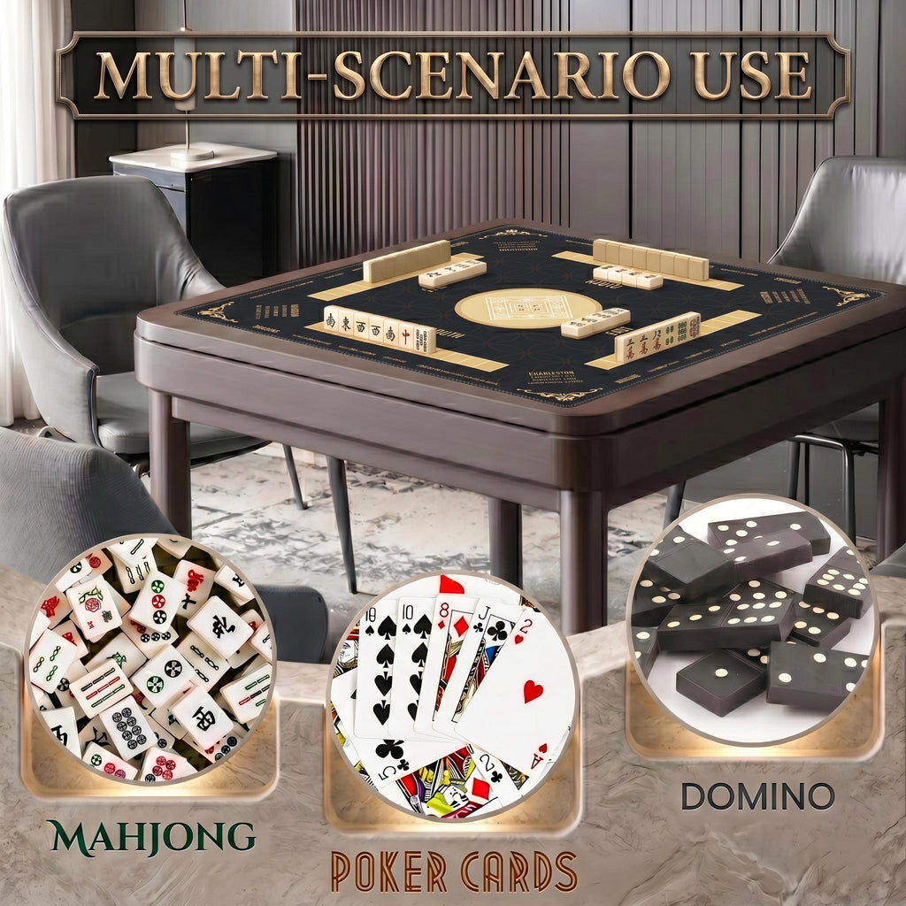 Professional Mahjong Mat with Instructions - Board Game Table Mat - Non-Slip Game Night Table Protector - Gift for Mahjong Players & Hosts