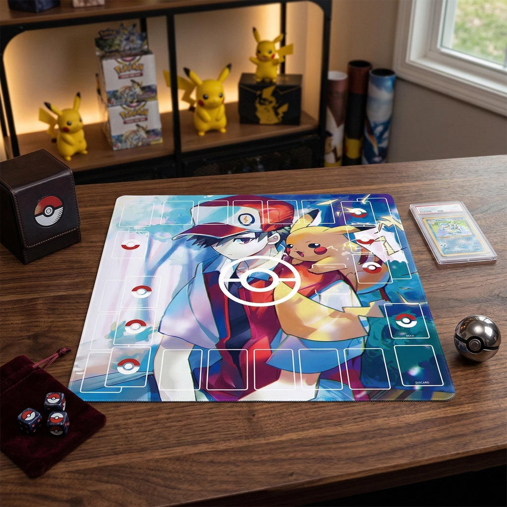Pikachu Red Duo Pokemon Playmat