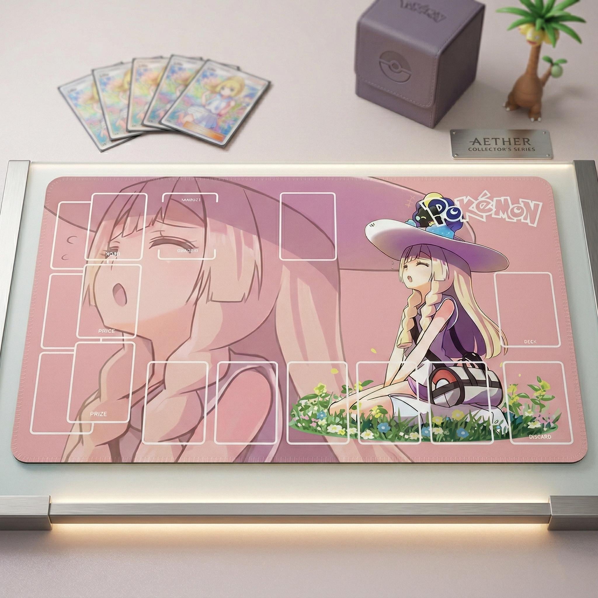 Lillie Cosmoem Pokemon Playmat
