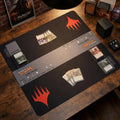 Magic The Gathering 2 Player Playmat - MTG Battle Mat with Zones & Turn Tracker - Professional TCG Tabletop Gaming Mat 24 x 24"