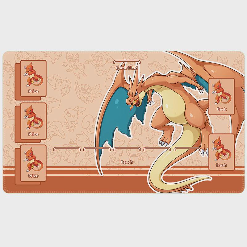 Pokemon Playmat | Pikachu Snorlax Mew Gengar Pokemon TCG Mat | 24" x 14" inch