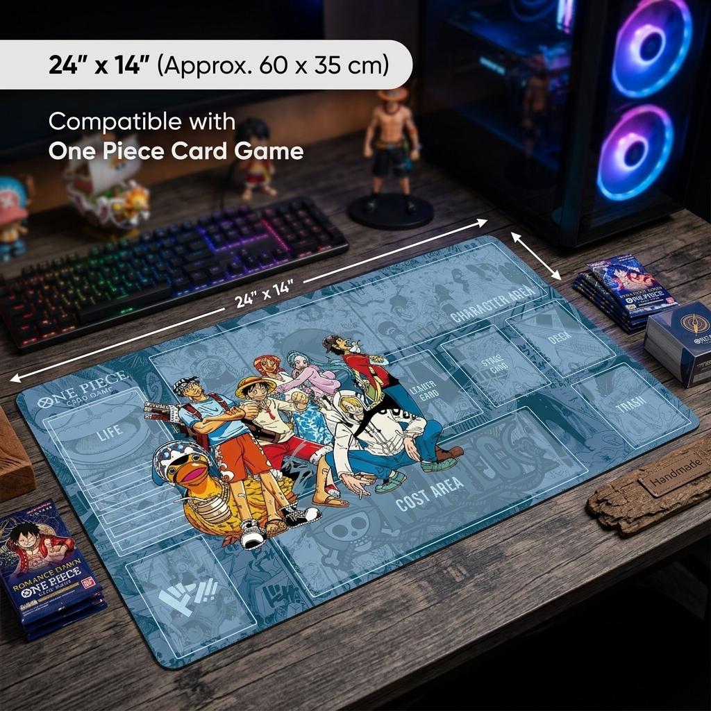 Straw Hat Crew Luffy Zoro Sanji Playmat