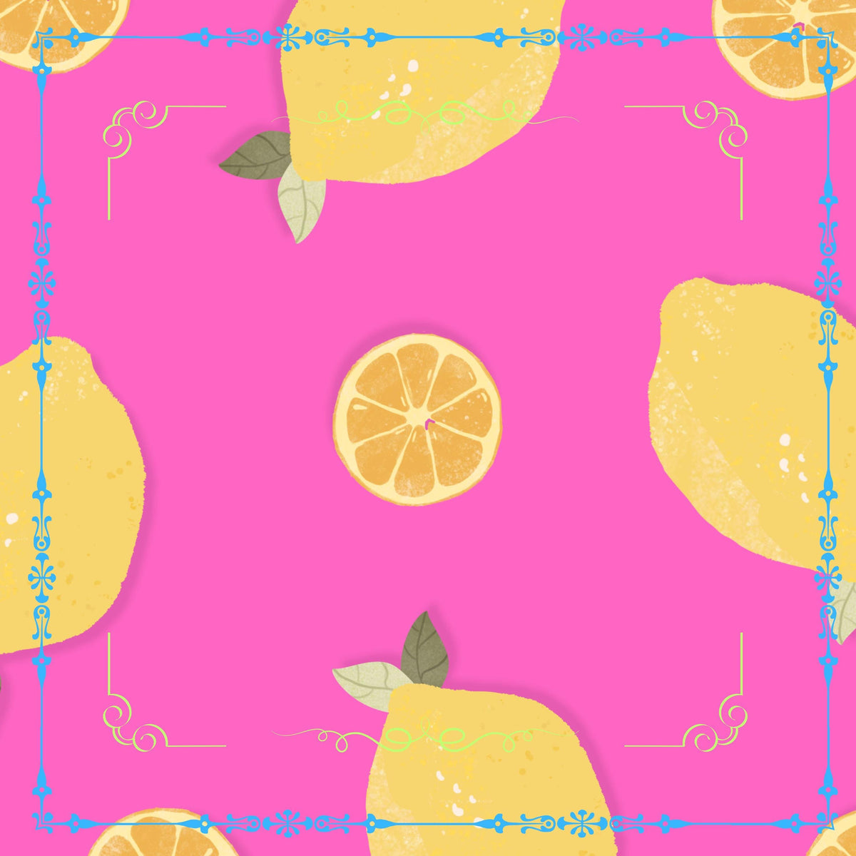 Lemon Orange Mahjong Mat