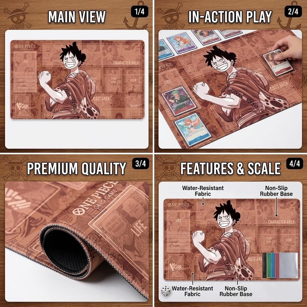 Luffy Wano One Piece Playmat