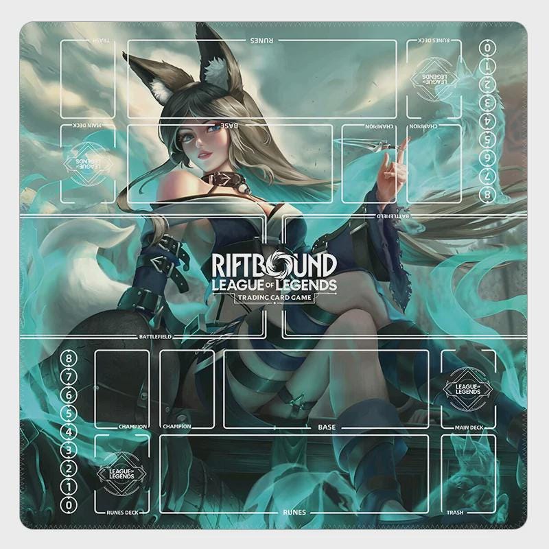 Ahri Riftbound Spielmatte für zwei Spieler IV