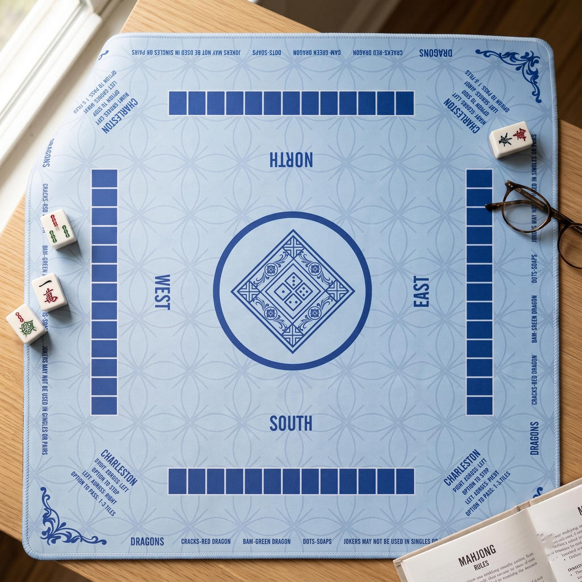 Light Blue Mahjong Mat