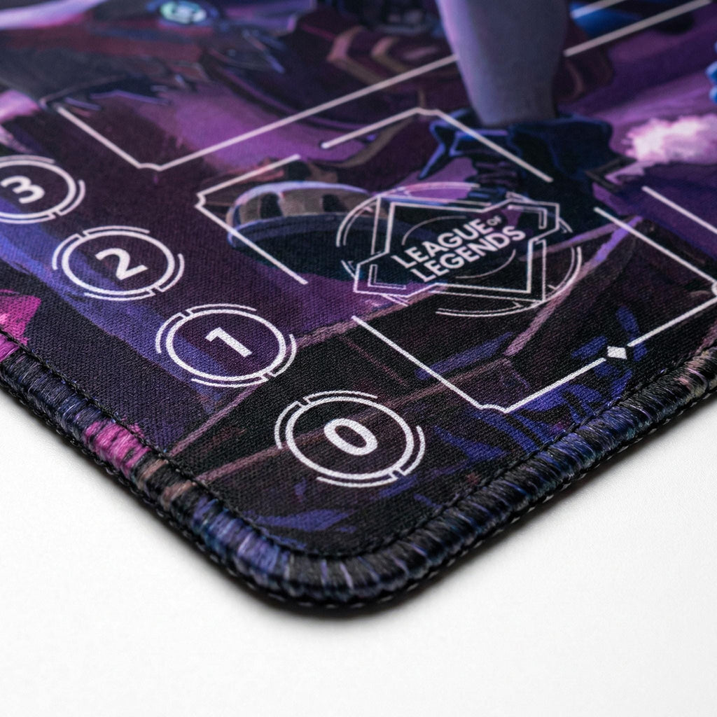 Jinx Arcana Riftbound LOL Playmat - League of Legends Inspired Trading Card Game - 24" x 14" inches (600 x 350 x 2 mm) Stitched Edges